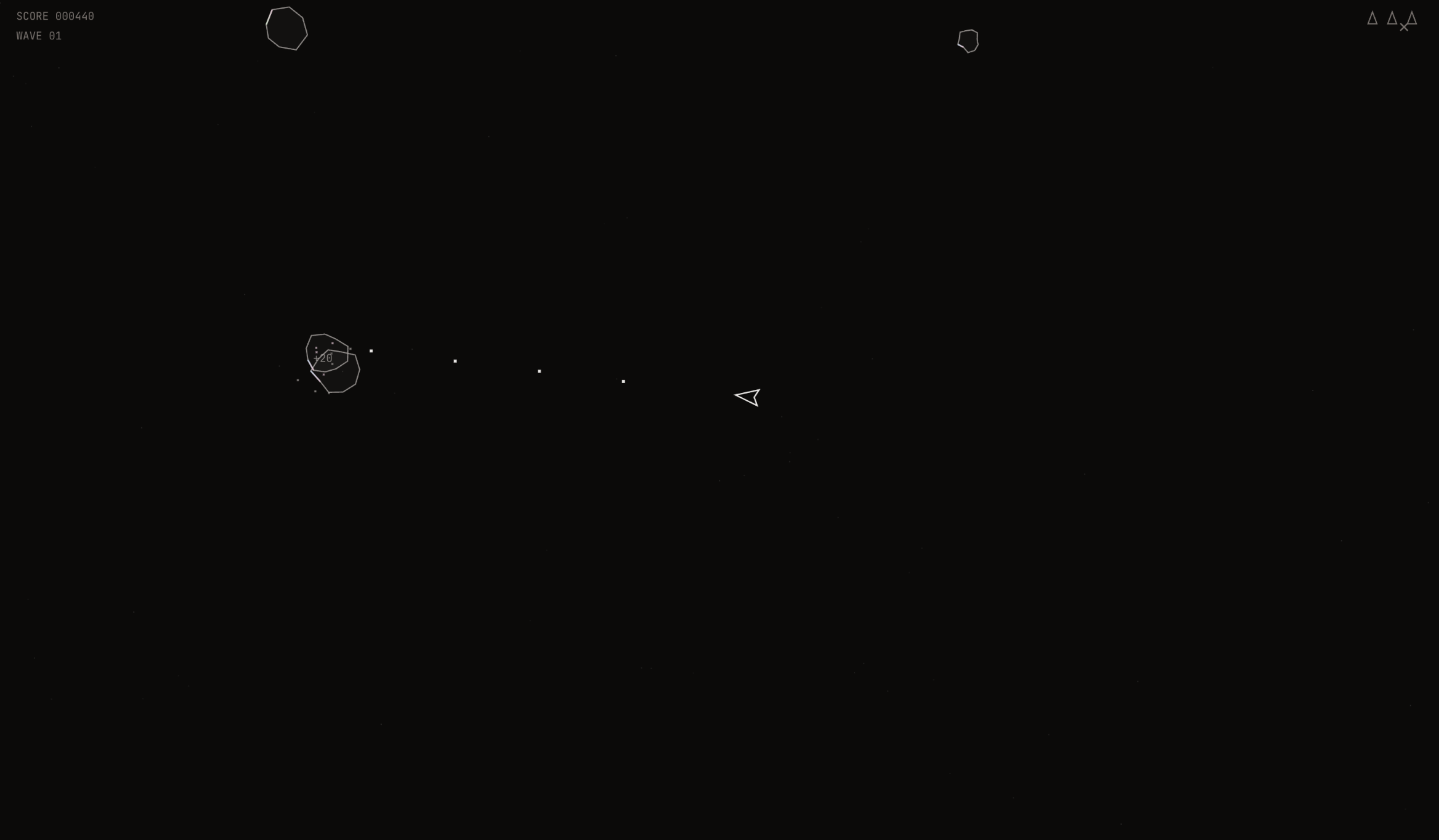 Shards, il gioco nascosto in stile Asteroids, in esecuzione nel browser